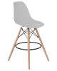 Стул барный DSW BAR ножки светлый бук сиденья светло-серый GR-01