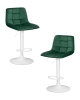 Набор 2 шт Стул барный TAILOR WHITE, зеленый велюр (MJ9-88)