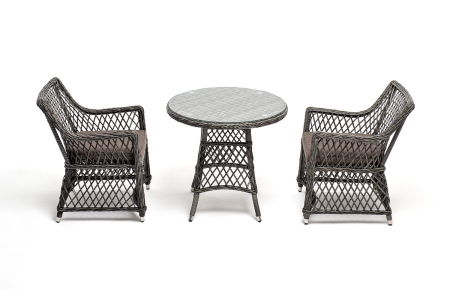 "Эспрессо–80 L" обеденная группа плетеная, цвет графит