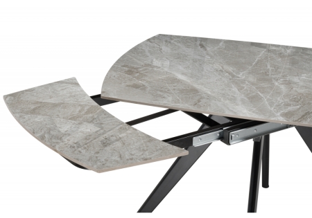 Керамический стол Silvi 120(180)x80 серый, черный