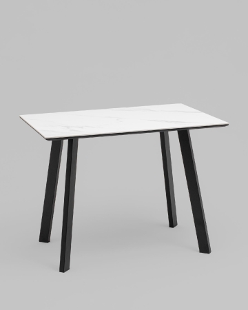 Стол Райли нераскладной 100*70*75 см столешница МДФ керамика Snow white матовый