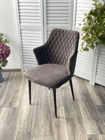 Стул HERMAN графит #14 велюр, черный каркас