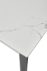 Стол CORNER 120 GLOSS STATUARIO WHITE SINTERED STONE, BLACK