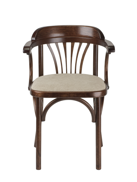 Стул Венский темный тон, букле бежевый MOSS 130, дуги назад