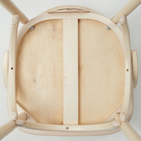 Деревянный стул Венский беленый дуб с твердым сиденьем