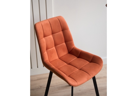 Стул на металлокаркасе Челси 360 П терракотовый (zd 432), черный np