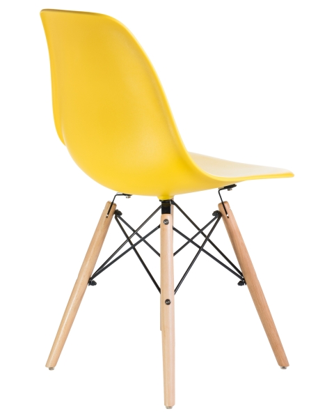 Стул обеденный LMZL-PP623 ножки светлый бук сиденья желтый