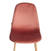 Стул BREEZE (mod. JSC-58) велюр и металл, красный и светлое дерево