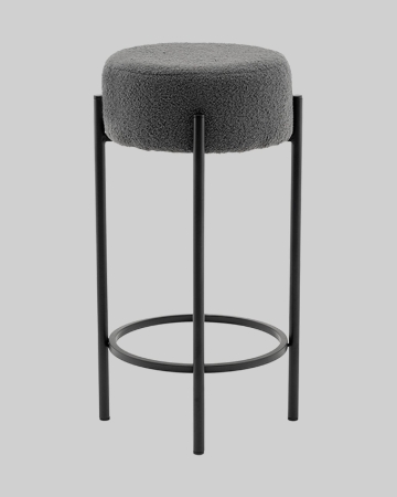Стул барный Беккет букле темно-серый