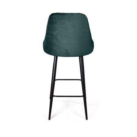 Стул полубарный Berg бархат зеленый, черный конус