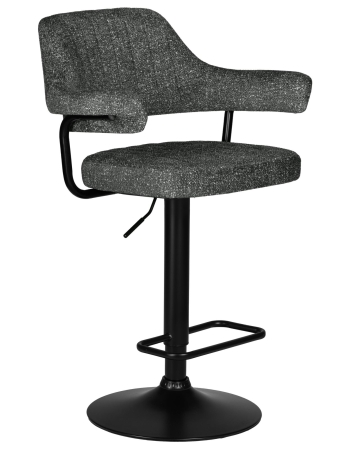 Стул барный CHARLY BLACK серый твид LEO11