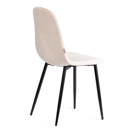 Стул BREEZE (mod. JSC-58) велюр и металл, бежевый и черный