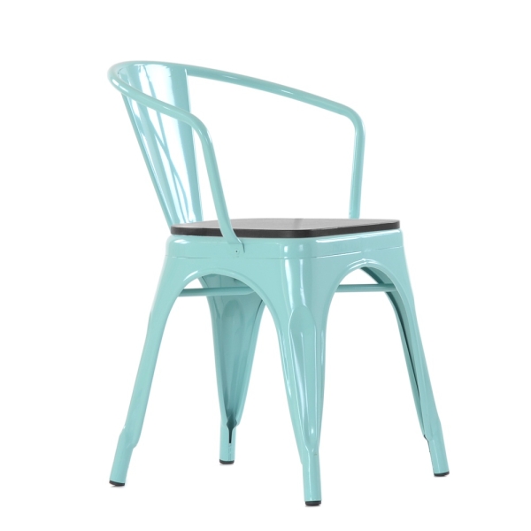 Кресло N-245 Tolix style Wood цвет по RAL