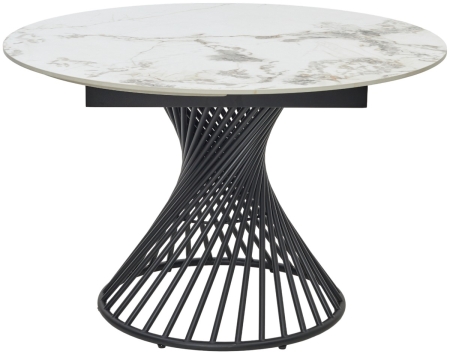 Стол BUENO 120 GLOSS GOLDEN JADE SOLID CERAMIC, BLACK