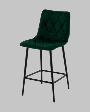 Стул полубарный Одди Diamond велюр темно-зеленый