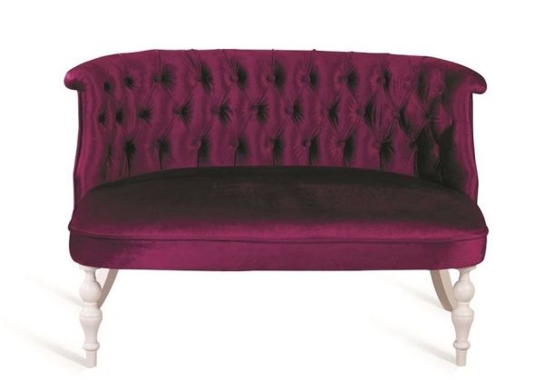 Диван Бархат эмаль белая, 26 - темно-розовый