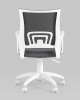 Кресло офисное ST-BASIC-W TopChairs серая ткань крестовина белый пластик фото в интернет-магазине Stoolmarket