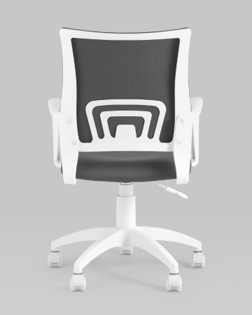 Кресло офисное ST-BASIC-W TopChairs серая ткань крестовина белый пластик фото в интернет-магазине Stoolmarket