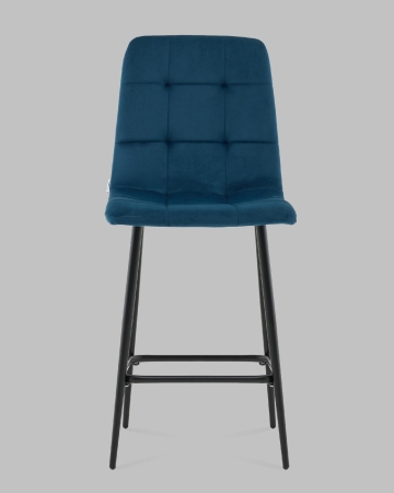 Стул полубарный Одди велюр синий