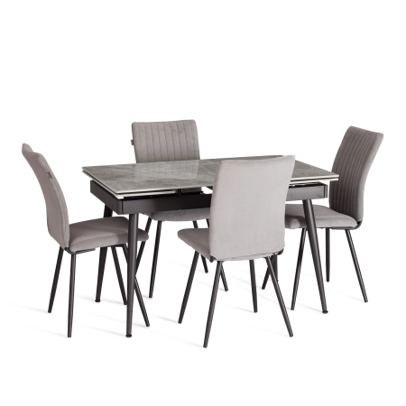 Стол обеденный Lord Grey/Лорд Грей серый и черный