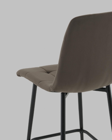 Стул полубарный Одди велюр темно-серый