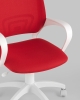 Кресло офисное ST-BASIC-W TopChairs красная ткань крестовина белый пластик фото в интернет-магазине Stoolmarket