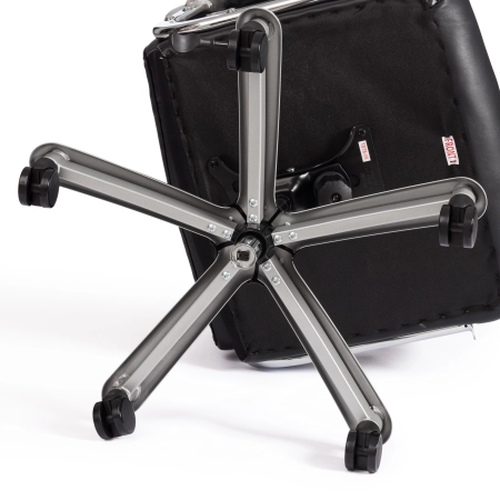 Кресло Atlant черный, экокожа и металл и пластик, мягкое сиденье, с подлокотниками