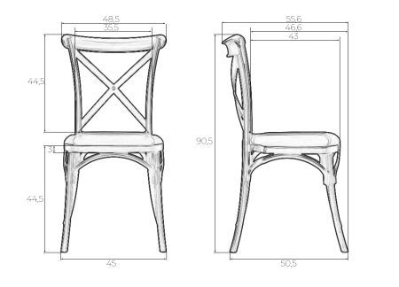 Стул обеденный ZILAN, темно-коричневый (NX-BR-01) фото в интернет-магазине Stoolmarket