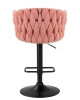 Стул барный LEON розовая ткань LAR 275-10