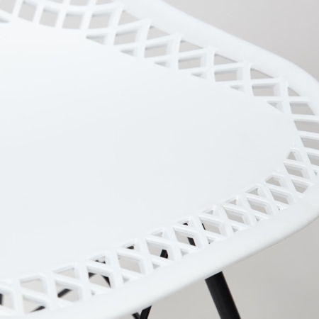 Стул VINCENT (mod. 8001) металл и пластик, 46.5х53х83.5 см, белый, черный