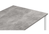 Стол деревянный Лиман 117 x 77 бетон светлый, белый матовый