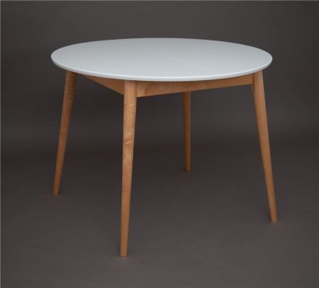 Стол Алиса-1000 белый, натуральный раздвижной