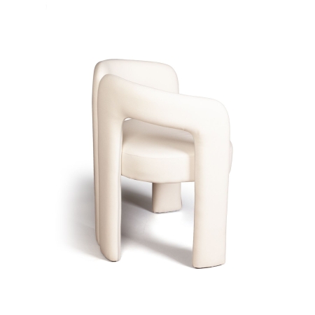 Полукресло Angie, ткань, велюр молочный