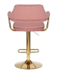Набор 2 шт Стул барный CHARLY GOLD, розовый велюр (MJ9-32)