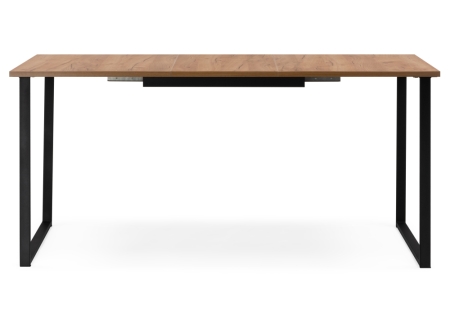 Стол деревянный Лиман 117 (157) x 77 дуб крафт золотой, черный матовый