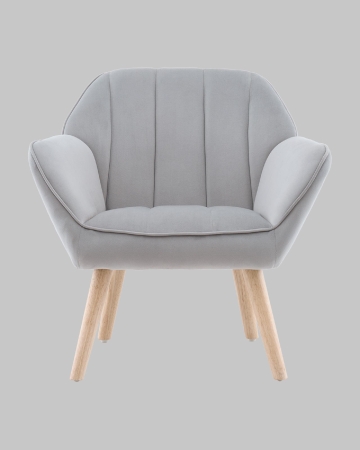 Кресло Руди серебристый