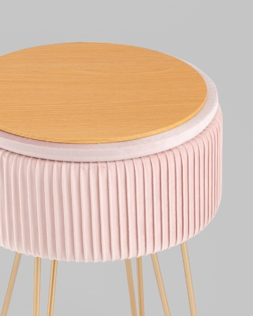 Пуф Астор светло-розовый