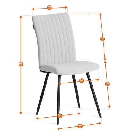 Стул обеденный Monte Carlo бежевый экокожа