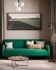 Диван прямой Дрезден велюр зеленый