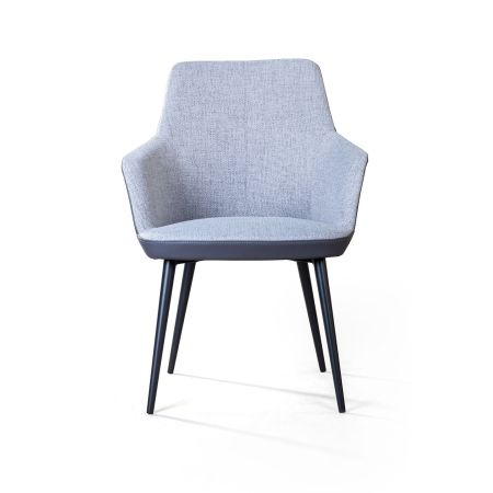 Стул с подлокотниками FRANK рогожка комби серый