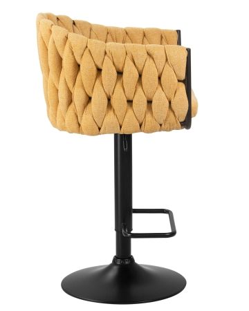 Стул барный LEON желтая ткань LAR 275-8