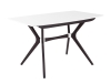 Стол Марко белый и черный, дерево, прямоугольная столешница, раскладной