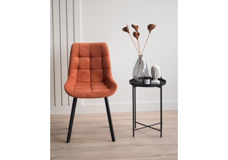 Стул на металлокаркасе Челси 360 П терракотовый (zd 432), черный np