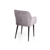 Стул с подлокотниками Robert бархат светло-серый
