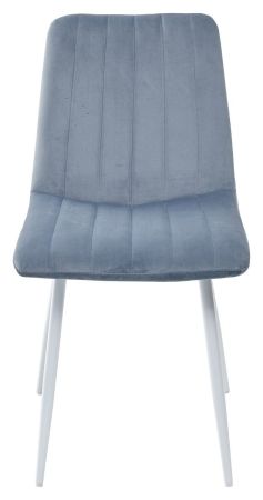 Стул DUBLIN G108-56 пудровый синий велюр, белый каркас