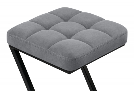 Барный стул Амаури микровелюр катания сильвер, черный