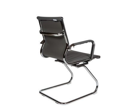 Кресло офисное Техно CF хром серая экокожа