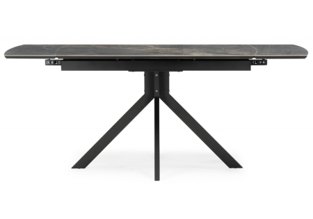 Керамический стол Комильфо 120(180)x80 черный кварц, черный