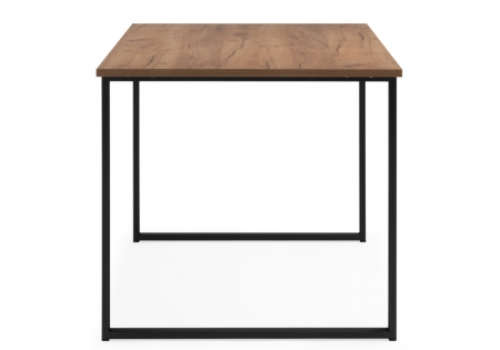 Стол деревянный Лиман 140 х 80 дуб крафт золотой, черный матовый