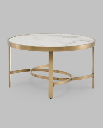 Журнальный столик Адриана 80*80 см светлая керамика